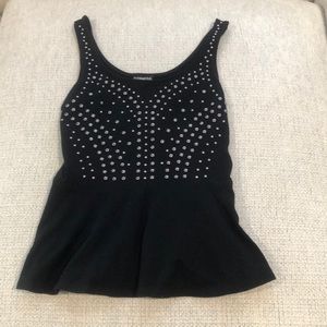 Express black peplum top